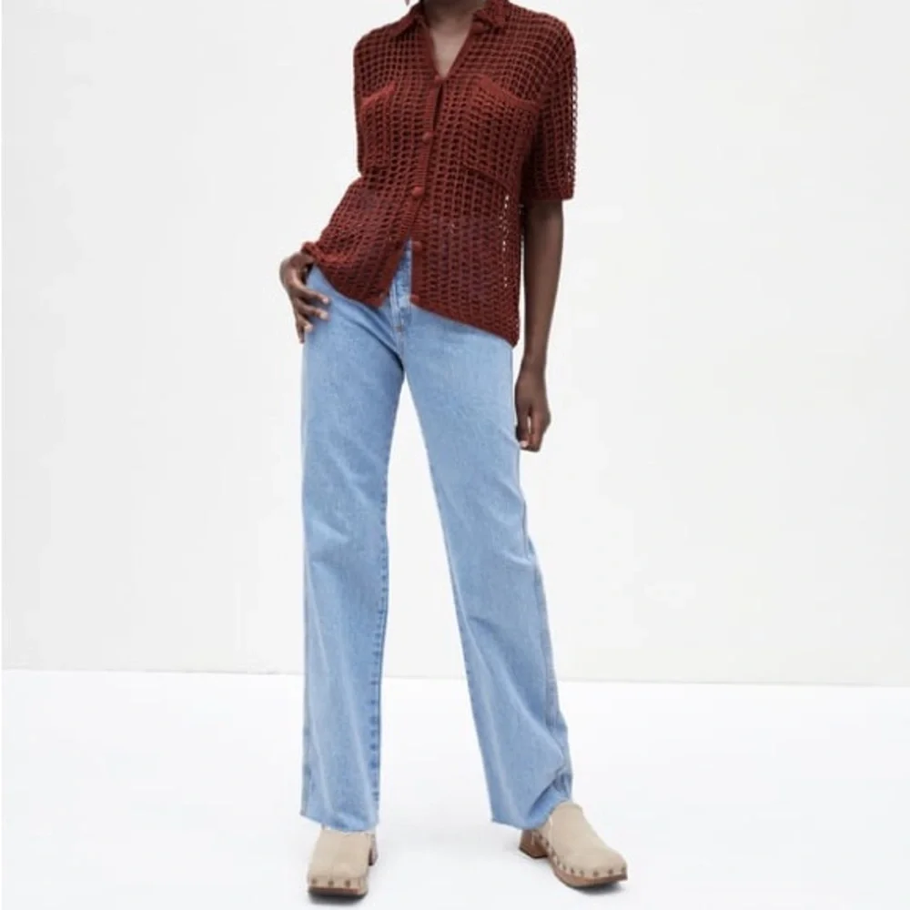 Zara ZW Crossed Full Length Jeans - Picture 2 of 2